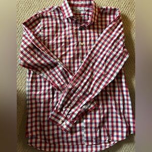 Express Red and Blue Checkered Dress Shirt